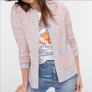 J. Crew cardigan sweater in tweed stripe